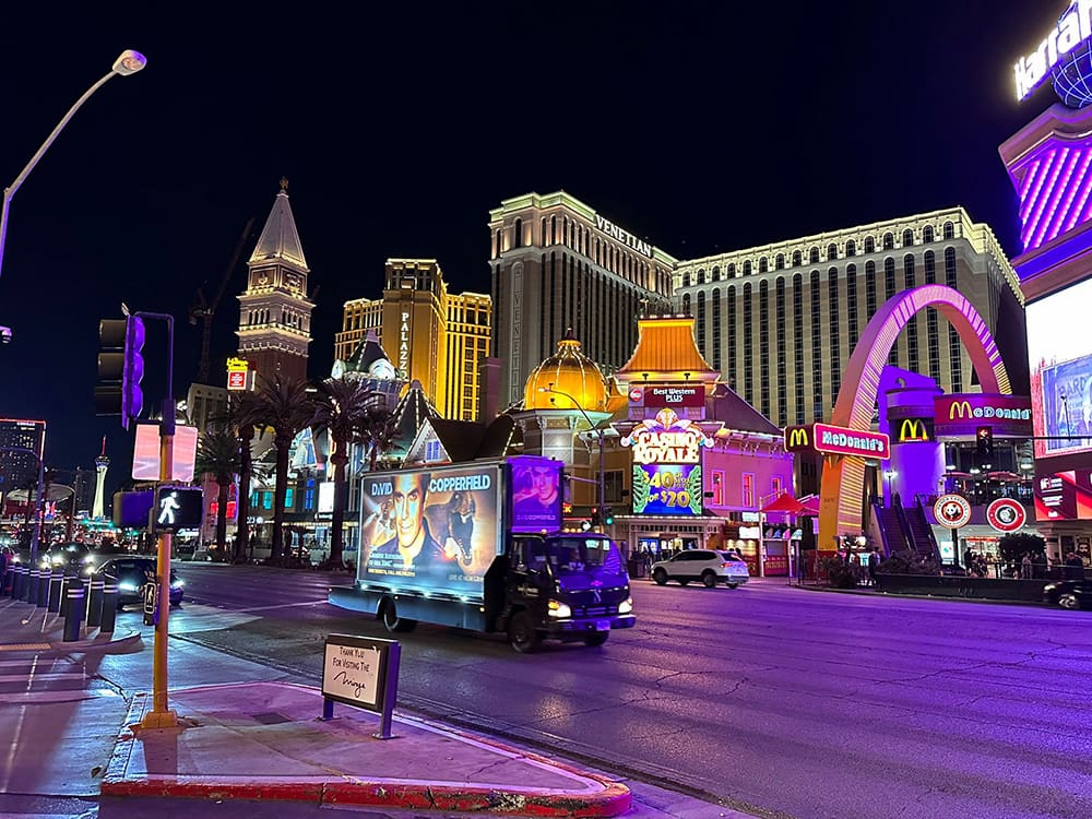 Buildings in Las Vegas at nighttime